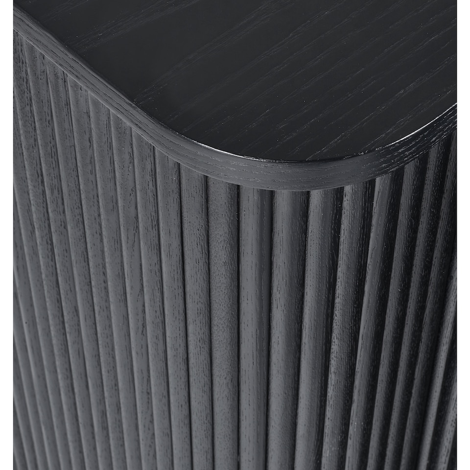 image 1 of Louis Fluted Sideboard - Black