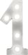 image 1 of St Helens Battery Operated 3D LED Number 1 Light