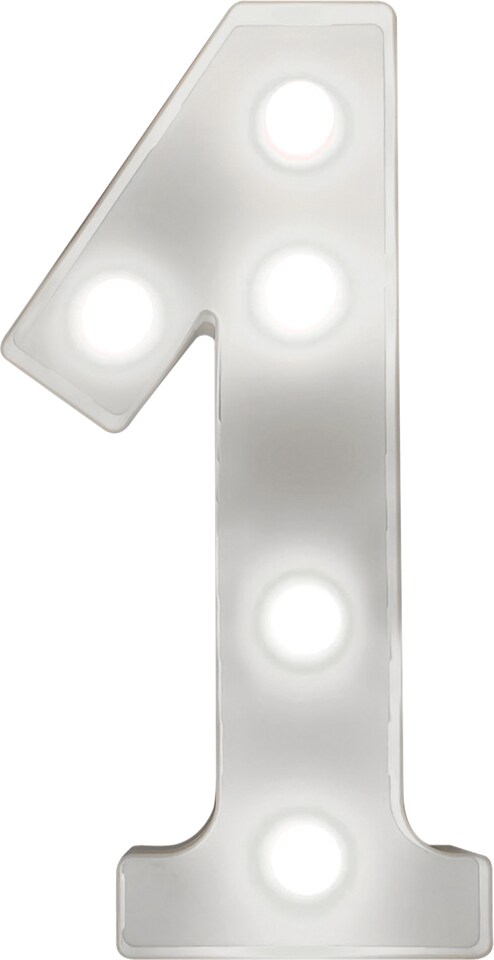 image 1 of St Helens Battery Operated 3D LED Number 1 Light