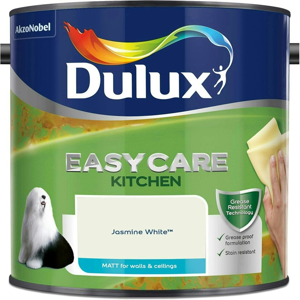 image 1 of Dulux Easycare Kitchen Matt 2.5L Jasmine White