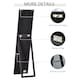 image 6 of HOMCOM Full Length Mirror, Floor Standing or Wall-Mounted Long Mirror, Rectangular Full Body Mirror for Bedroom, Living Room, Black