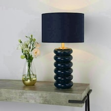 Portia Blue Glass Table Lamp Blue