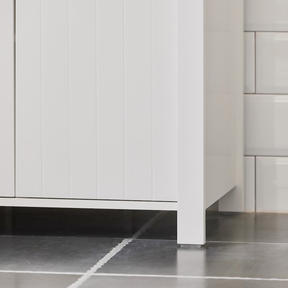 image 1 of SoBuy Compact Under Sink Cabinet with Adjustable Shelf, White, 23.6x13.4x25.8 inches, 14.3 kg - BZR101-W