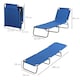image 7 of Outsunny Folding Lounge Chair Outdoor Chaise Lounge for Bench Patio Blue