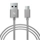 image 2 of FX Nylon Braided USB Data Cable For Type C Smartphone Devices, Space Grey