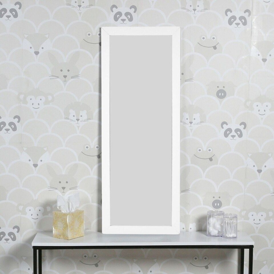 image 1 of Rectangle Mirror - 97x37cm | White | 1