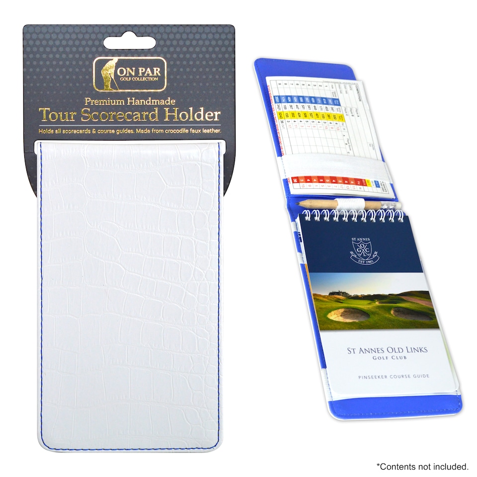 image 1 of Premium Croc Golf Scorecard Holder - White / Blue