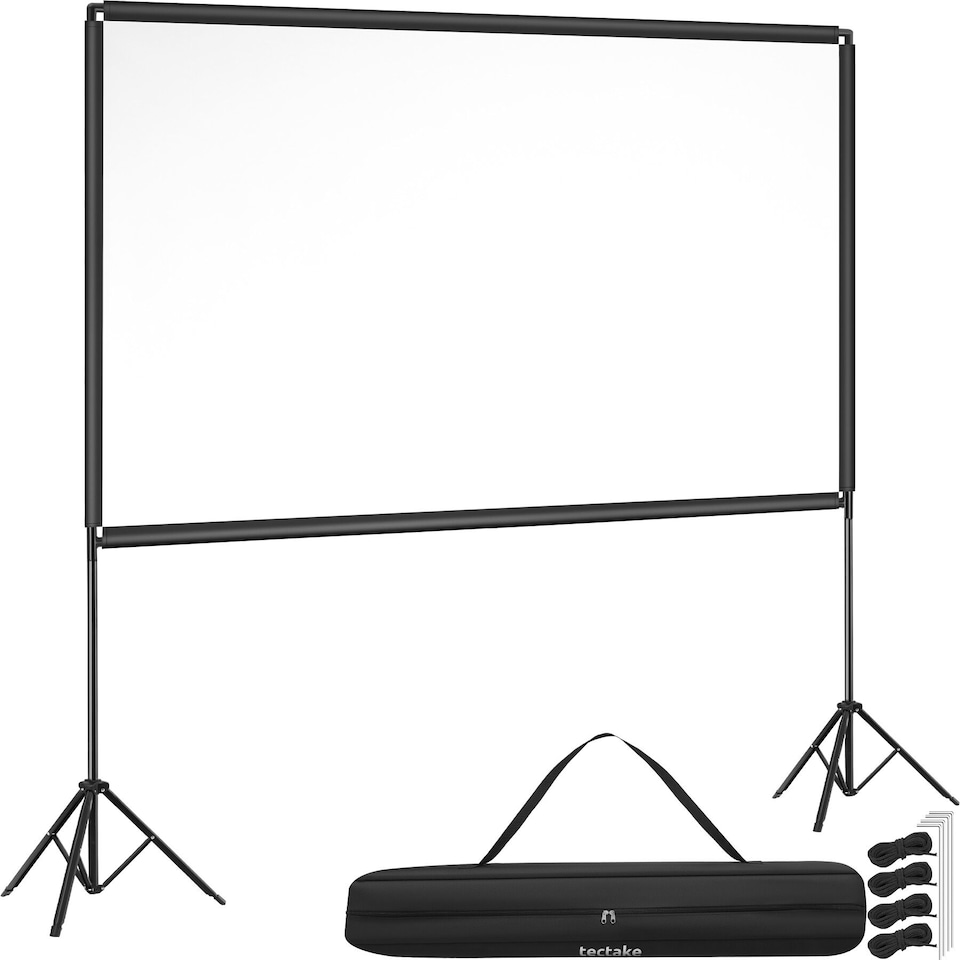 image 1 of Cinema Projector Screen with Folding Tripods, 16:9, 4K, HD | White | white | L | 1