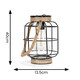 image 5 of ValueLights 2 pack of Solar powered Lantern cage with Hemp Rope Handle