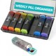 image 1 of Fineway Weekly Pill Organiser Morning/Evening with Storage Box - 7 Day Colour-Coded - Transparent