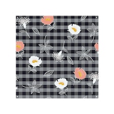 Blooming Hand Drawn Orange And White Flowers Splash Back | White