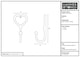 image 4 of Hammer & Tongs Single Heart Hook - W65mm x H130mm - Black
