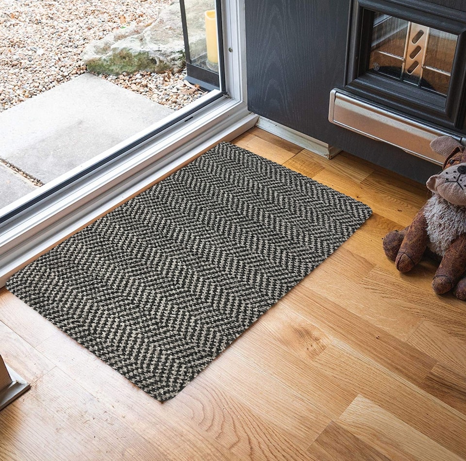 image 1 of Non Slip Herringbone Design Dirt Trapper Door Mats