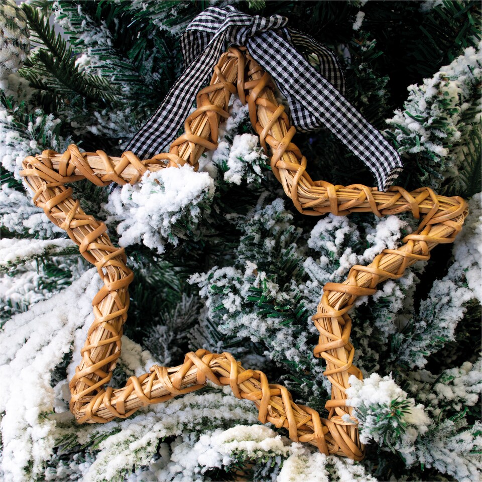 image 1 of St Helens Natural Wicker Hollow Star Woven Willow