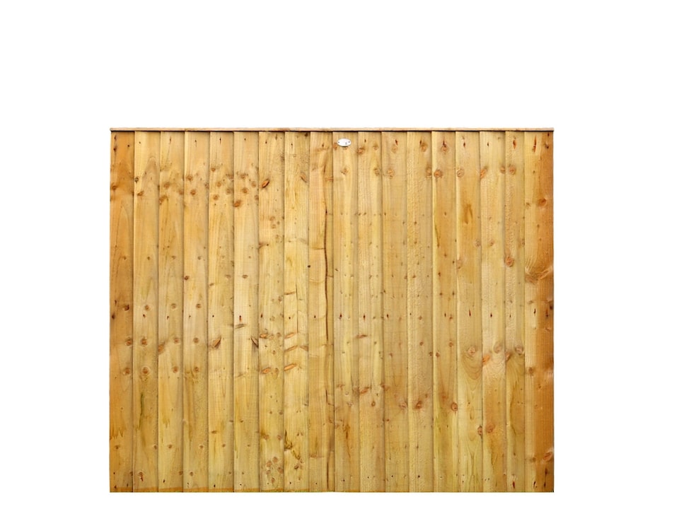 image 1 of eDecks Heavy Duty Vertilap Featheredge Fence Panels, 6ft x 5ft - Pack of 5