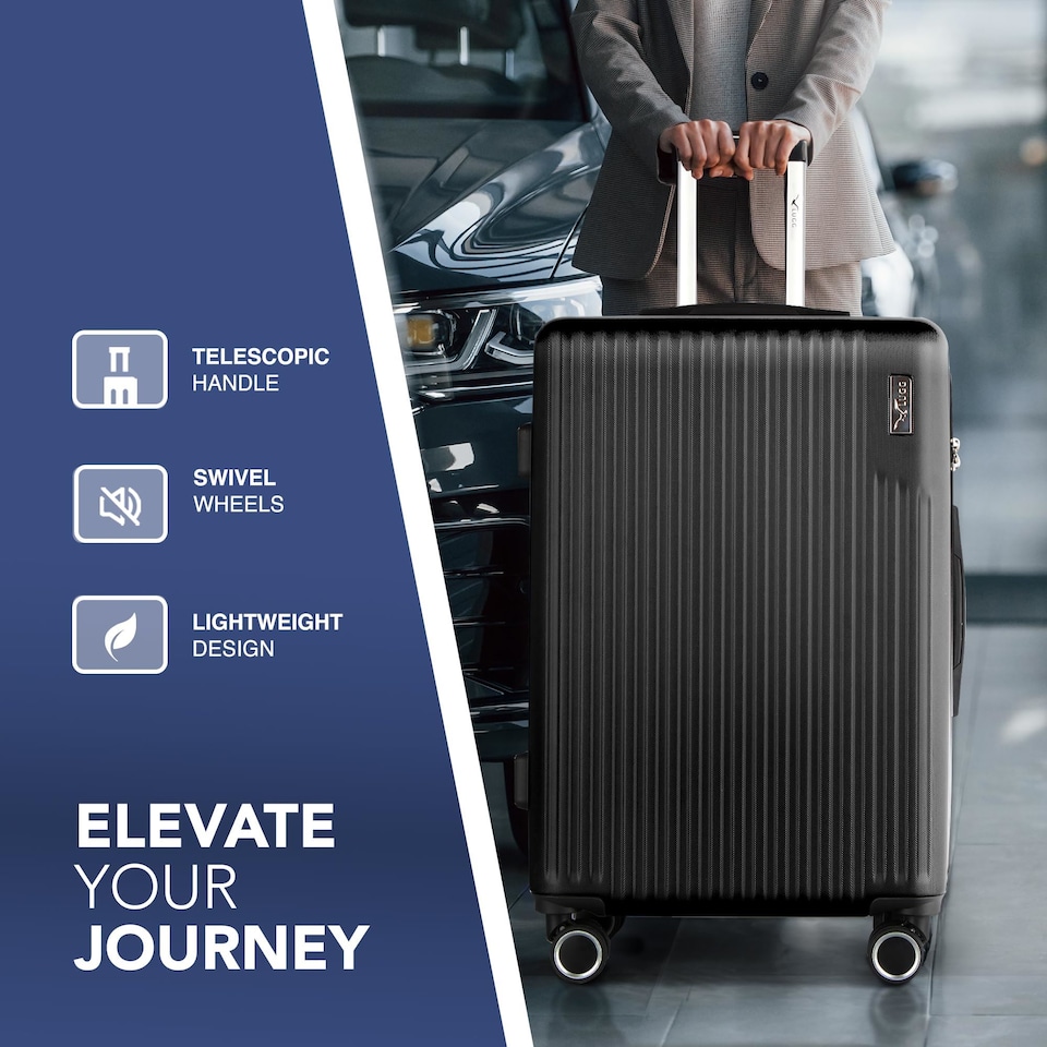 image 1 of Lugg Vacay Hard Shell Suitcase ABS 360 Spinner Wheels Water Resistant (76.5x50.5x30cm)