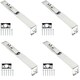 image 1 of Golden Grace Pack of 4 Flush Door Bolt in Polished Chrome Finish, Concealed Security French Double Door Bolts - 150mm
