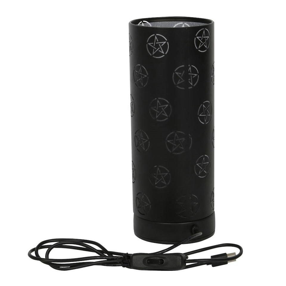 image 1 of Something Different Pentagram Aroma Lamp - Black/Yellow - One Size