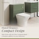 image 4 of Contemporary Fluted 500mm Floor Standing WC Unit, Satin Green | Green | Satin Green | 253 x 500 x 810mm