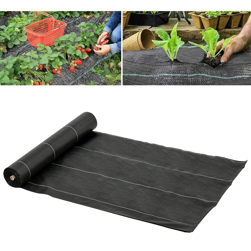 image 1 of Outsunny 2x50m Weed Barrier Fabric Durable Convenient Design Weed Block Mat