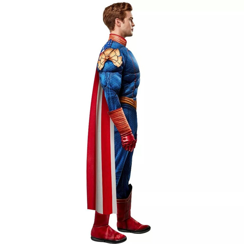 image 1 of The Boys Unisex Adult Deluxe The Homelander Costume - Blue/Red - XL XL
