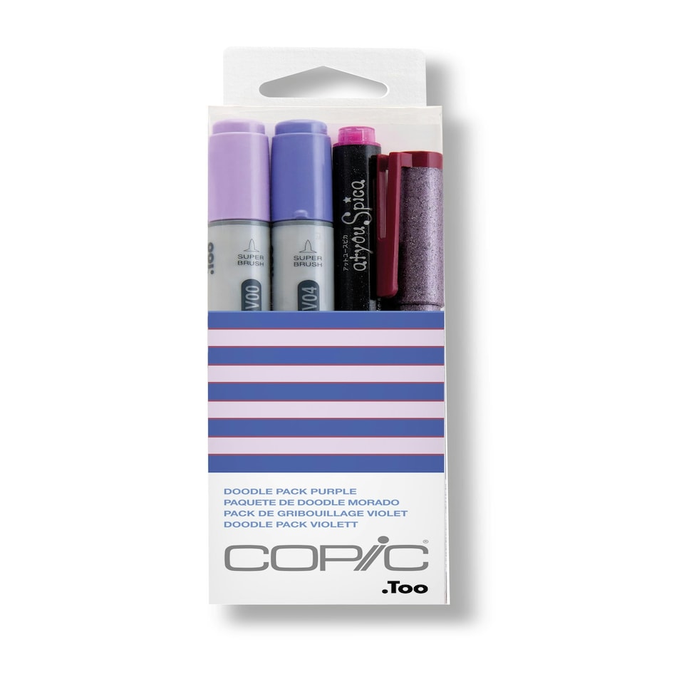 image 1 of Copic Doodle Pack, Purple, Set of 4