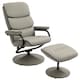 image 1 of HOMCOM Faux Leather Recliner Chair w/ Ottoman Swivel Lounge Seat w/ Footstool