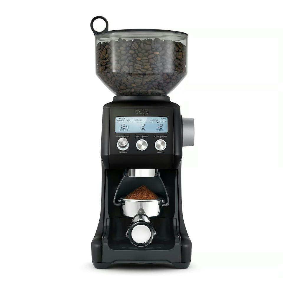 image 1 of Sage The Smart Grinder Pro, Conical Burr Coffee Grinder - Programmable, Automatic, Black Truffle