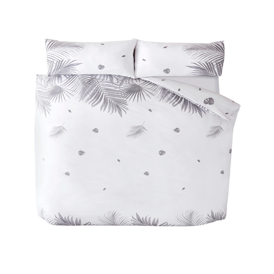 image 1 of PH Tropics Polycotton Duvet Cover Set With Pillowcase Green | Double