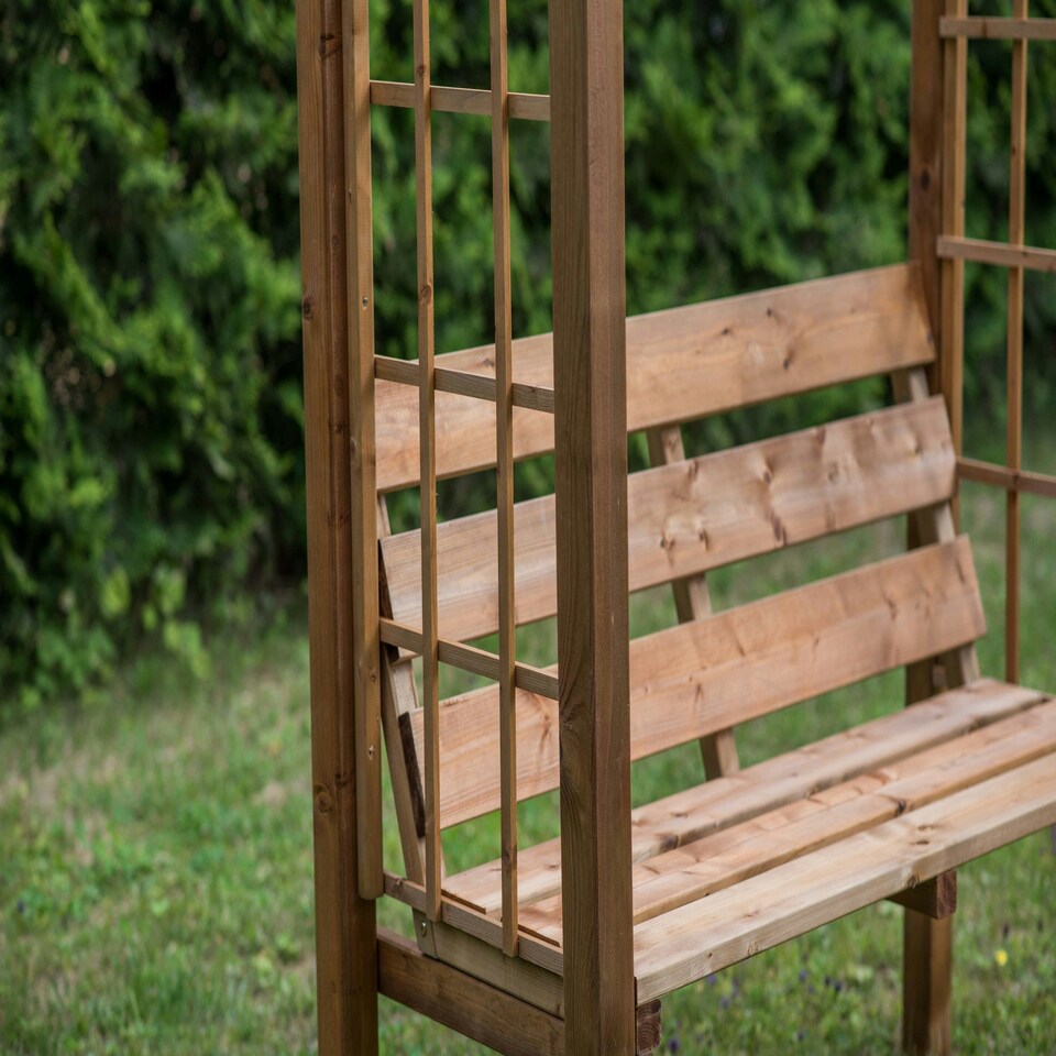 image 1 of Garden Arbour Pergola Garden Two Seat Bench