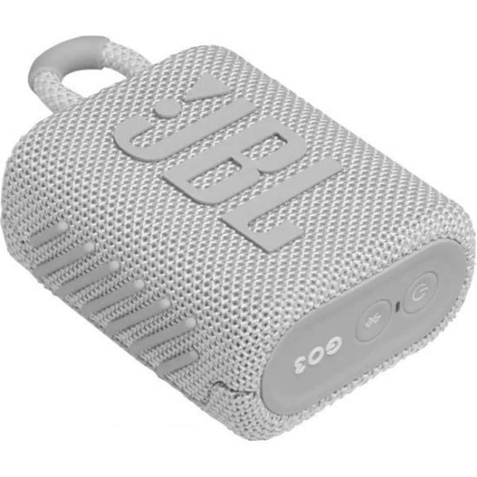 image 1 of JBL Go3 White Waterproof/Dustproof Wireless Bluetooth Speaker