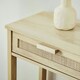image 9 of HOMCOM Console Table w/ Storage Shelf 2 Drawers for Entryway Bedroom Natural Yellow | Natural
