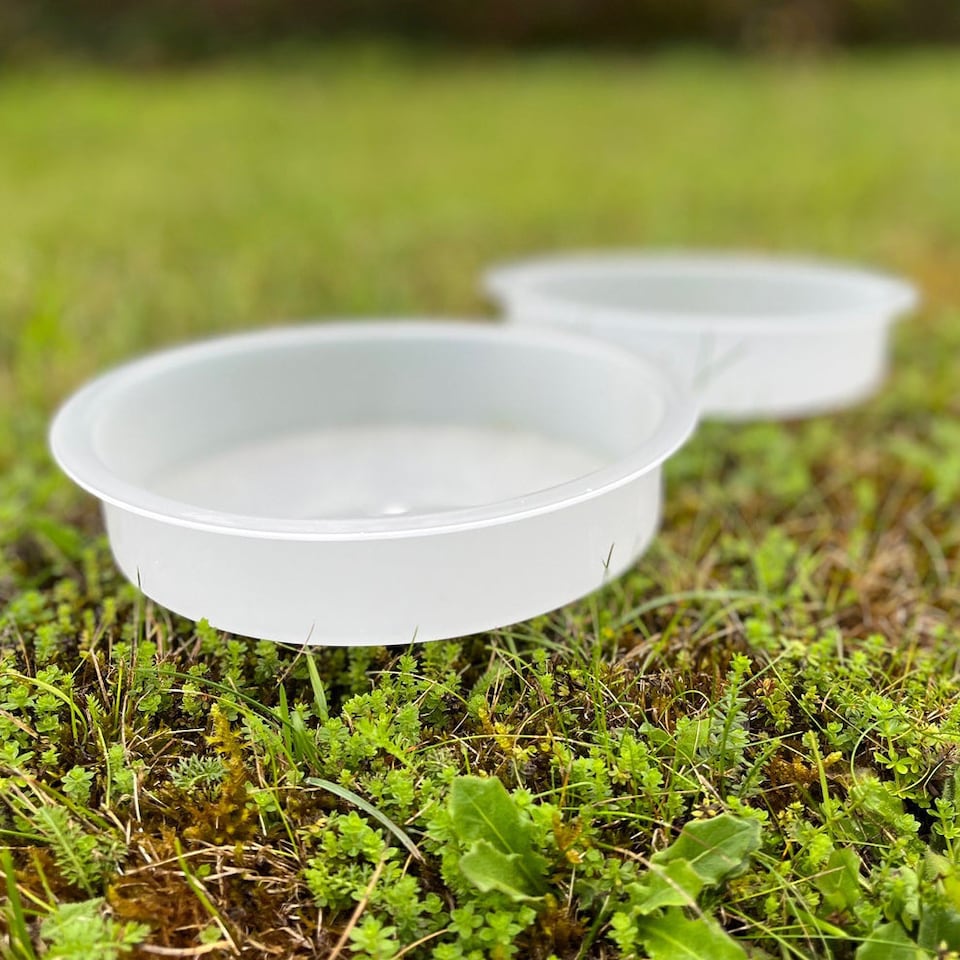 image 1 of Bird Bath Water Dish for Metal Bird Feeding Stations (Set of 2)