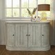 image 1 of Bowood 4 Door Large Sideboard Solid Reclaimed Limewashed Pine Green