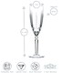 image 3 of RCR Crystal Orchestra Cut Glass Champagne Flutes Glasses Set - 200ml - Pack of 6