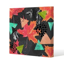 Maple Leaf Geometrics (Canvas Print) 101 x 101 x 4cm