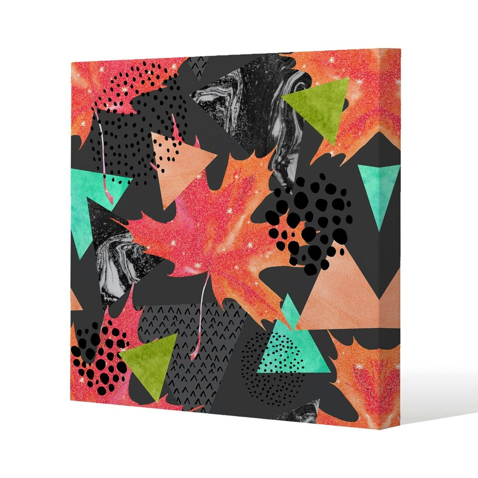 image 1 of Maple Leaf Geometrics (Canvas Print) 101 x 101 x 4cm