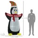 image 3 of HOMCOM 8ft Inflatable Penguin & Christmas Banner Decoration Indoor Outdoor WeatherResistant Shell Fun Cute