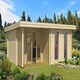 image 3 of Orkney-Log Cabin, Wooden Garden Room, Timber Summerhouse, Home Office - L580 x W450 x H233.7 cm Brown