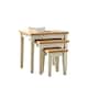 image 1 of Furniturebox Eden Oak and Cream 3x Wooden Nesting Tables