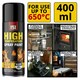 image 2 of Matt Black High Temp 650°C Spray Paint 400ml for Stoves BBQ Firepits Engines Black