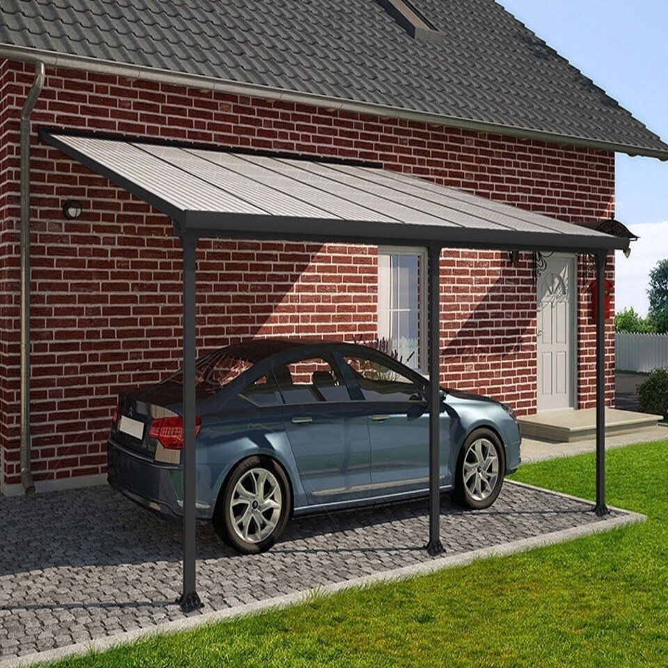 image 1 of Patio Cover Feria 4M Deep 4X8.50 Clear - Polycarbonate - L850 x W385 x H305 - Grey Grey