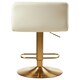 image 4 of Interiors by Premier Adjustable Gold & White Finsih Bar Stool, Comfort And Stable Counter Stool, Elegant Kitchen Bar Chair