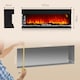 image 5 of HOMCOM 50127cm 3-Sided Electric Fireplace Wall Mounted, Recessed, Insert, Freestanding, Glass Electric Fire with 7 Adjustable LED Flame Effect, Log, Crystal, Remote Control, 1800W, Black
