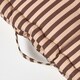 image 4 of Homescapes Cotton Brown and Beige Thin Stripe Floor Cushion - 50 x 50 cm | Cream | Beige | 50 x 50 cm
