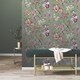 image 2 of Rasch Maya Floral Wallpaper - Sage Green - 10m x 53cm Green