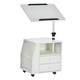 image 1 of HOMCOM End Table Nightstand 360° Adjustable Height and Angle P2 Particle Board