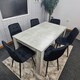 image 7 of Dining Table Set with 6 Chairs Dining Room and Kitchen table set of 6 Grey