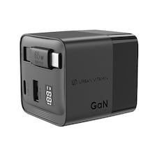 Urban Vitamin Mendocino Retractable Connector Cable (UK Plug) | Black | Black | 1