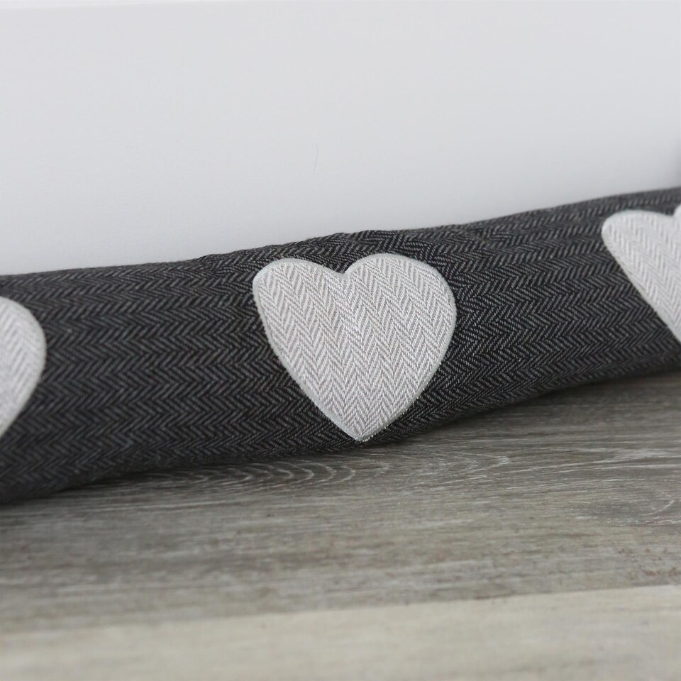 image 1 of Nicola Spring Herringbone Draught Excluder - 78.5cm - Heart
